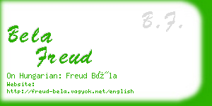 bela freud business card